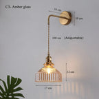 Glass Shade LED Wall Lamp for Luxury Living Room Decor