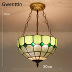 Diamond Square Stained Glass Pendant Light for Home Decor and Lighting