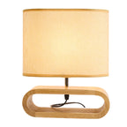 Wooden Bedside Lamp for Bedroom Nightstand - Small Desk light for Living Room