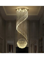 Crystal Chain Pendant Light Chandelier for Living Room and Staircase