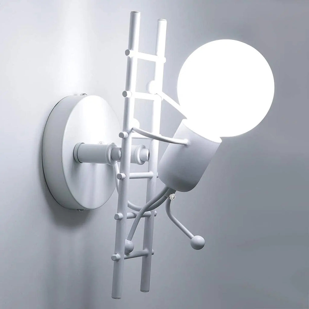 Little Man LED Wall Light: Modern, Simple, Creative Design for Children's Bedroom