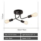 Sputnik Ceiling Chandelier: Modern Nordic Semi Flush Mount Lighting Fixture