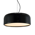 Modern Aluminum LED Pendant Lamp, Dia35/48/60cm, Black/White, Round Droplight