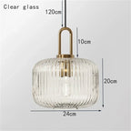 Glass Stripe LED Pendant Lights for Stylish Indoor Home Decor