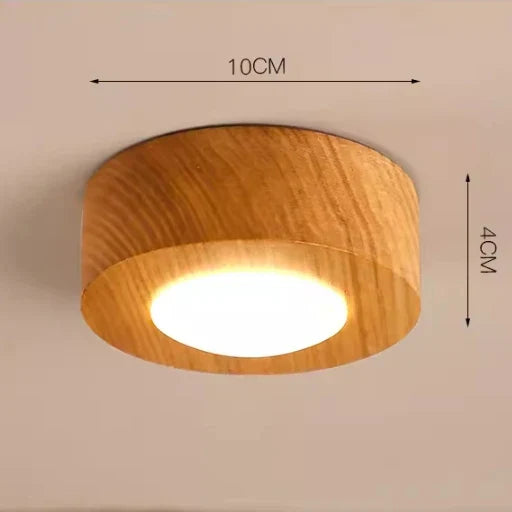 Nordic Wooden Ceiling Lamps - Acrylic LED Lighting for Home Decor