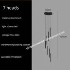 LED Chandelier Stairs Pendant Ceiling Lamp for Hotel Lobby Decor