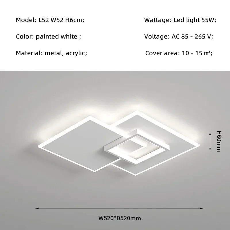 Minimalist LED Ceiling Light for Living Room and Bedroom