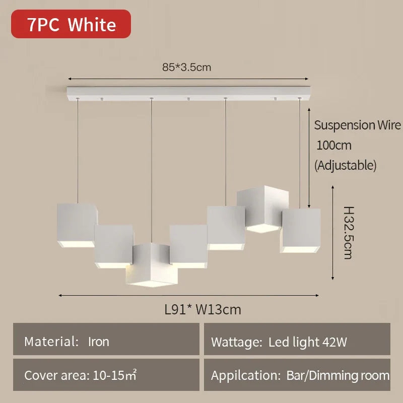 Magic Cube LED Pendant Lights for Dining Room Living Room Fixtures