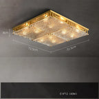 Water Ripple Glass Chandelier: Modern Luxury Living Room Ceiling Lamp for Home Decor