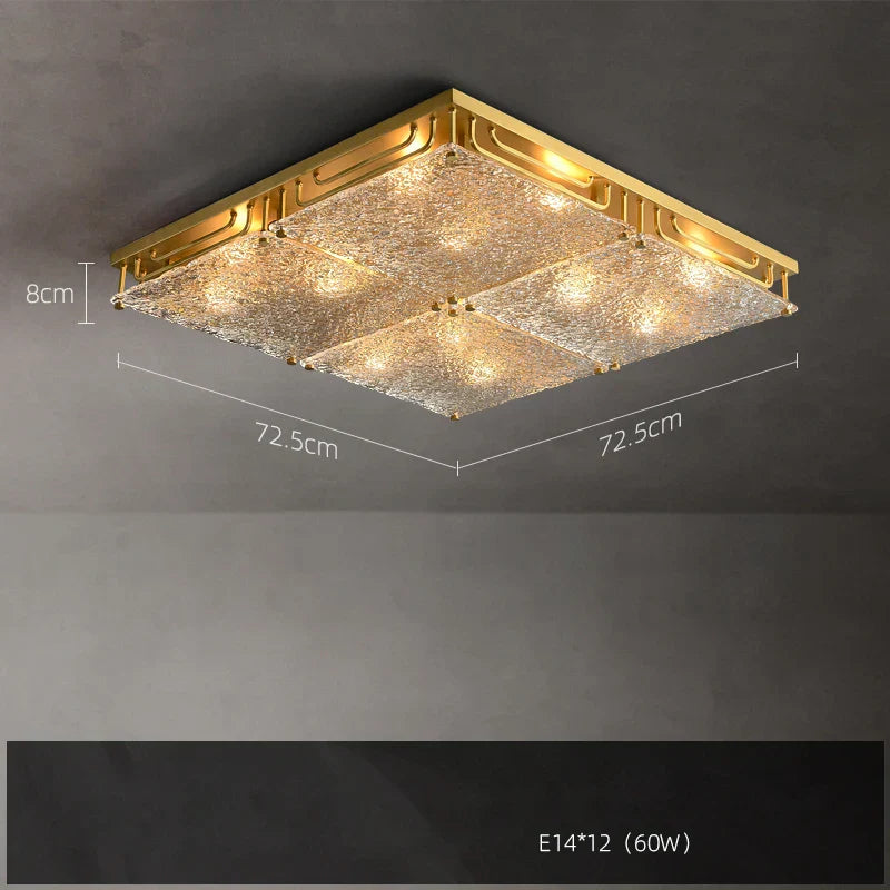 Water Ripple Glass Chandelier: Modern Luxury Living Room Ceiling Lamp for Home Decor