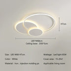 Circles LED Ceiling Lights Modern Minimalism Dimmable Bedroom Lamp Fixtures