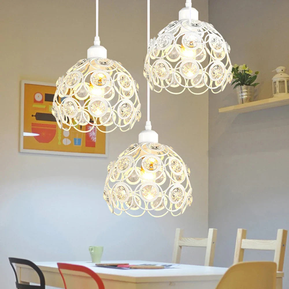 Crystal K9 Pendant Lamp: Modern Industrial Lighting for Bedroom and Kitchen