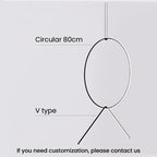 Minimalistic Pendant Light - Designer Ring Lamp for Office, Living Room, Bedroom