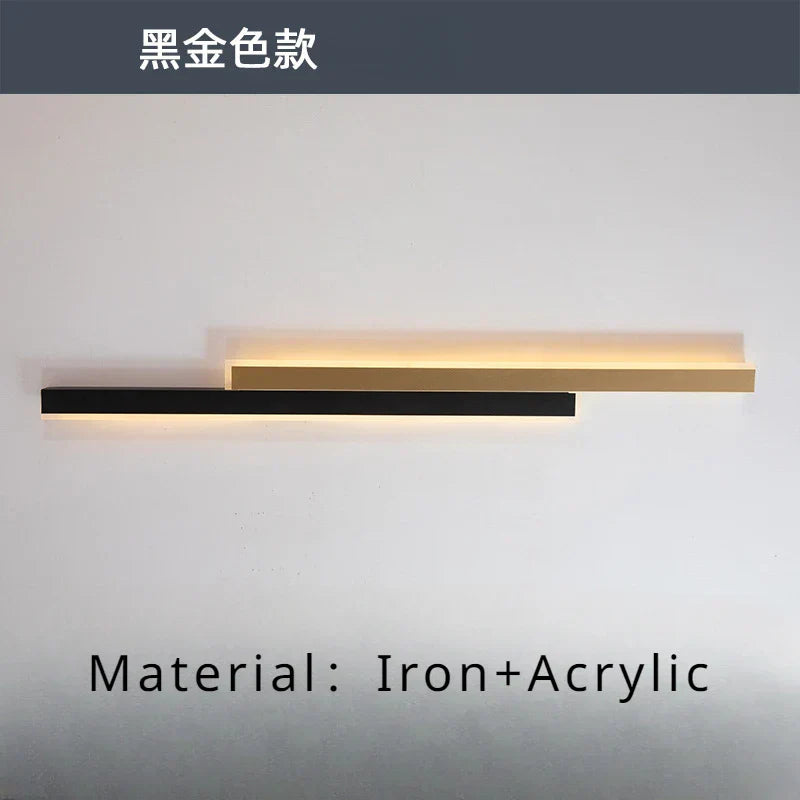 Nordic Minimalist Long Wall Lamp for Corridor Living Room Bedroom Bedside