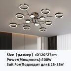 Gold Plated Luxury Chandelier with Remote Control Crystals for Elegant Living & Bedroom Decor