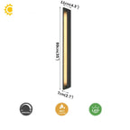Outdoor Black Aluminum Wall Light LED Waterproof Linear Porch Lamp