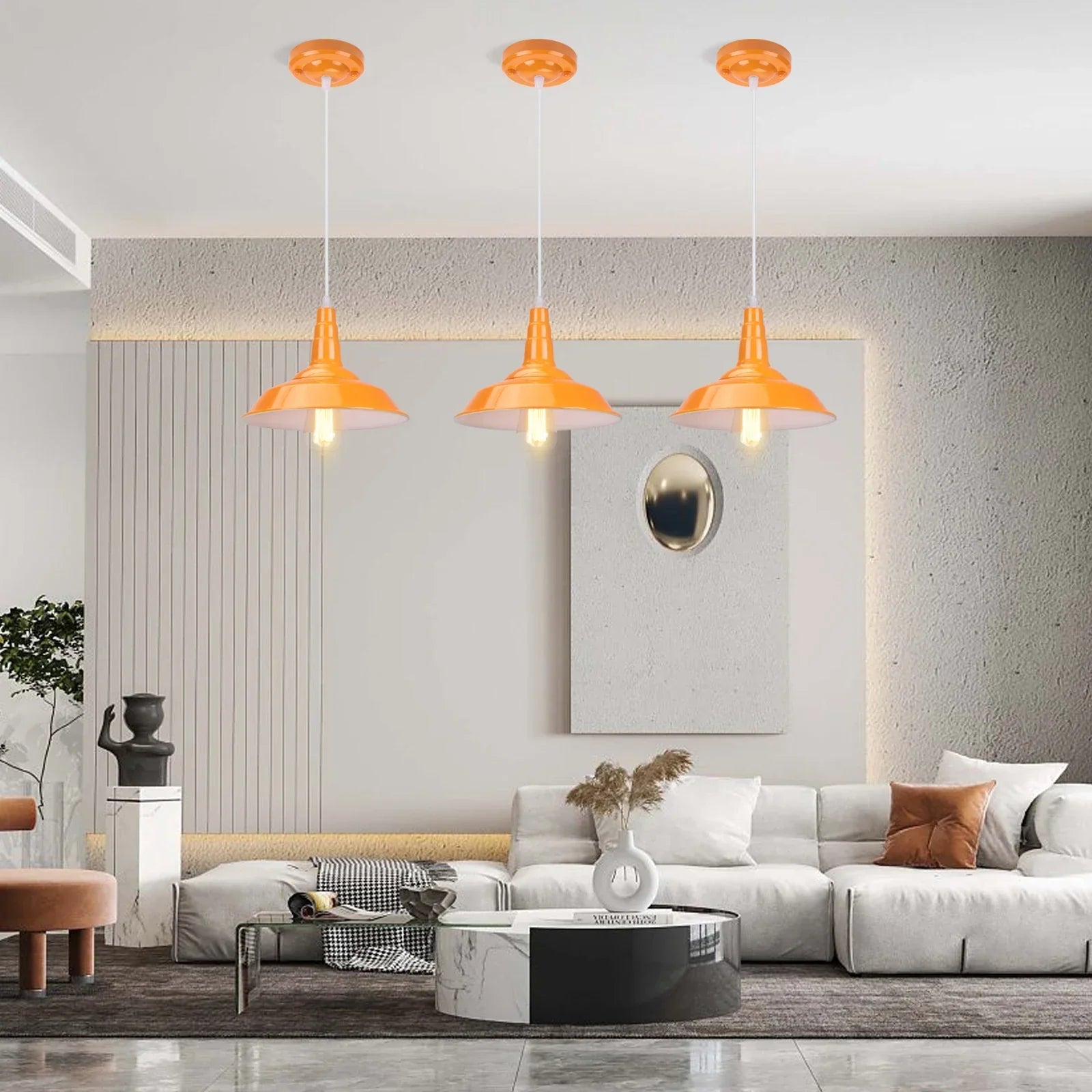 Industrial Pendant Lamp: Modern Retro Loft Chandelier for Kitchen, Living Room.