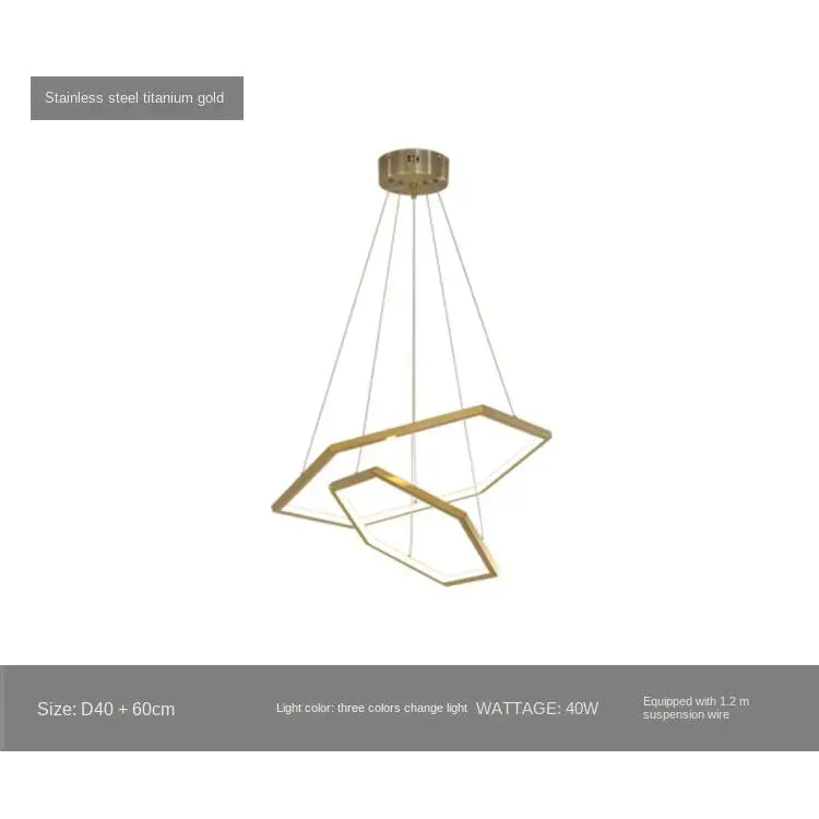 Modern Luxury Hexagon LED Pendant Chandelier for Living Room and Bedroom