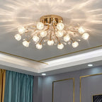 Crystal Ceiling Light for Modern Light Luxury Living Spaces by Samsarah Lighting