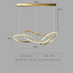 Nordic Chandeliers Dining Room Pendant Lights Ceiling Fixture Ring Lighting