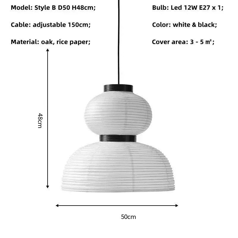 Japanese Paper Pendant Lights Dining Room Chandelier