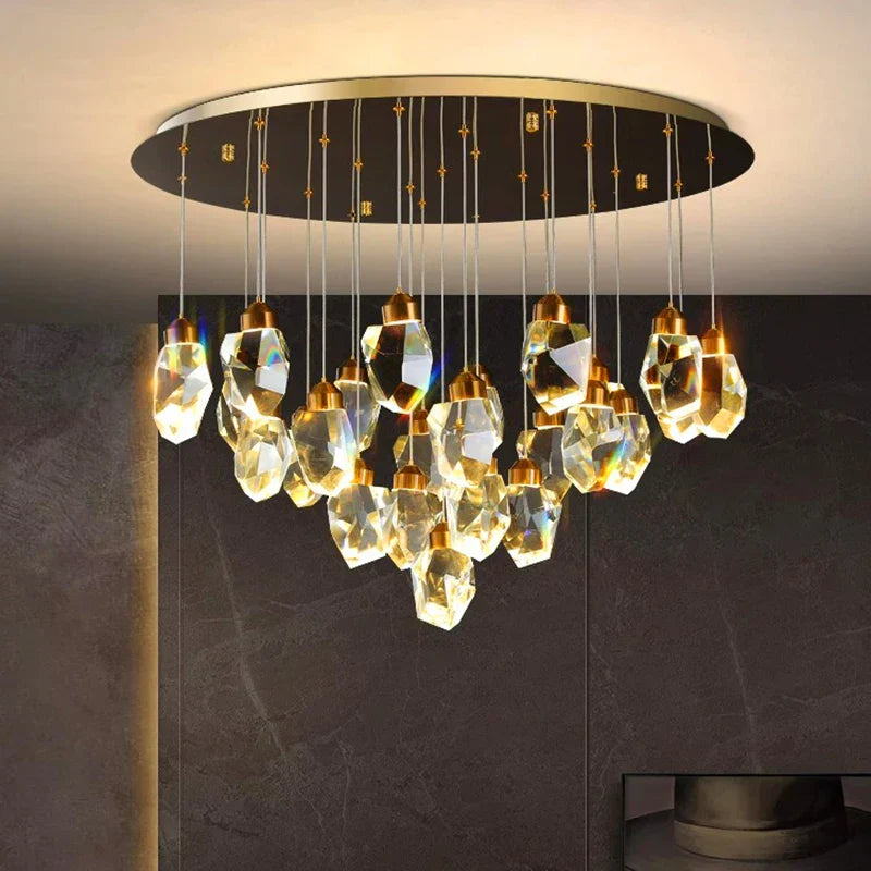Crystal Chandelier: Luxury Pendant Light for Living and Dining Room