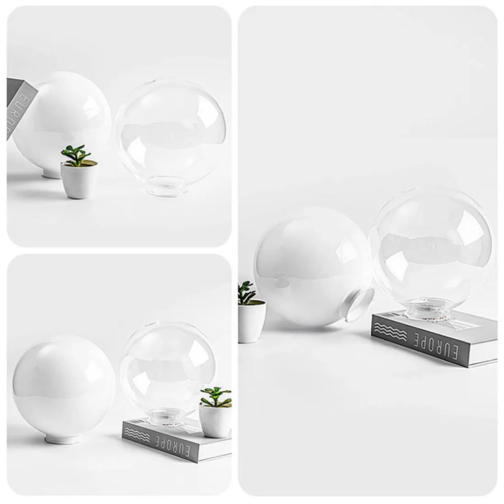 Acrylic Round Globe Lamp Shade for Outdoor Post Pillar Lawn Lighting