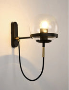 Glass Shade Wall Sconce Lamps for Hotel Bedroom LED Lights