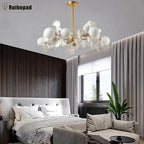 Ginkgo Leaf LED Ceiling Chandelier for Bedroom, Living, Dining Room