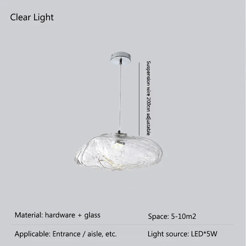 Modern Loft Glass Pendant Lights Chandeliers for Living Room Stairwell Lighting