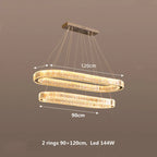 Luxury Oval Crystal Chandelier Pendant Light Suspend Lamp