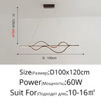 Nordic Minimalist LED Chandelier: Modern Aluminum Copper Pendant Lamp for Home Decor