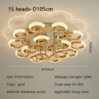 Circle Ring LED Ceiling Light - Modern Minimalist Luxury Acrylic Bedroom Lighting Fixtures