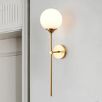 Golden Glass Ball Wall Lamp: Modern Nordic Style Bedside & Living Room Lighting