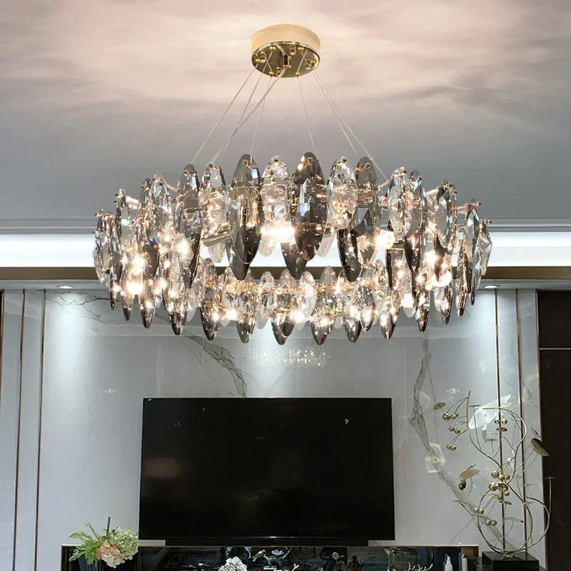 Luxury LED Chandelier: Modern Crystal Ceiling Lights for Home Decor