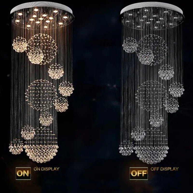 Modern Crystal Chandelier LED Light Fixture