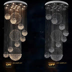Crystal Chandelier: Modern Stage LED Lightuxtap, Clear Crystal Lighting Fixtures