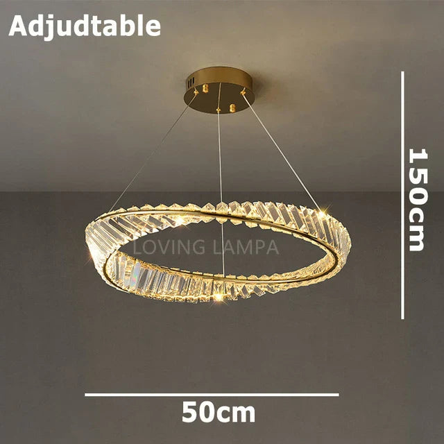 Crystal Stainless Steel Ceiling Pendant Light for Luxurious Living