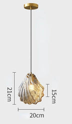 Modern Luxury LED Shell Pendant Light for Bedroom, Living Room, Dining Room