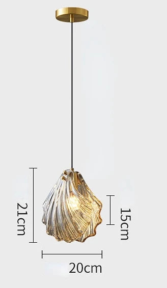 Modern Luxury LED Shell Pendant Light for Bedroom, Living Room, Dining Room