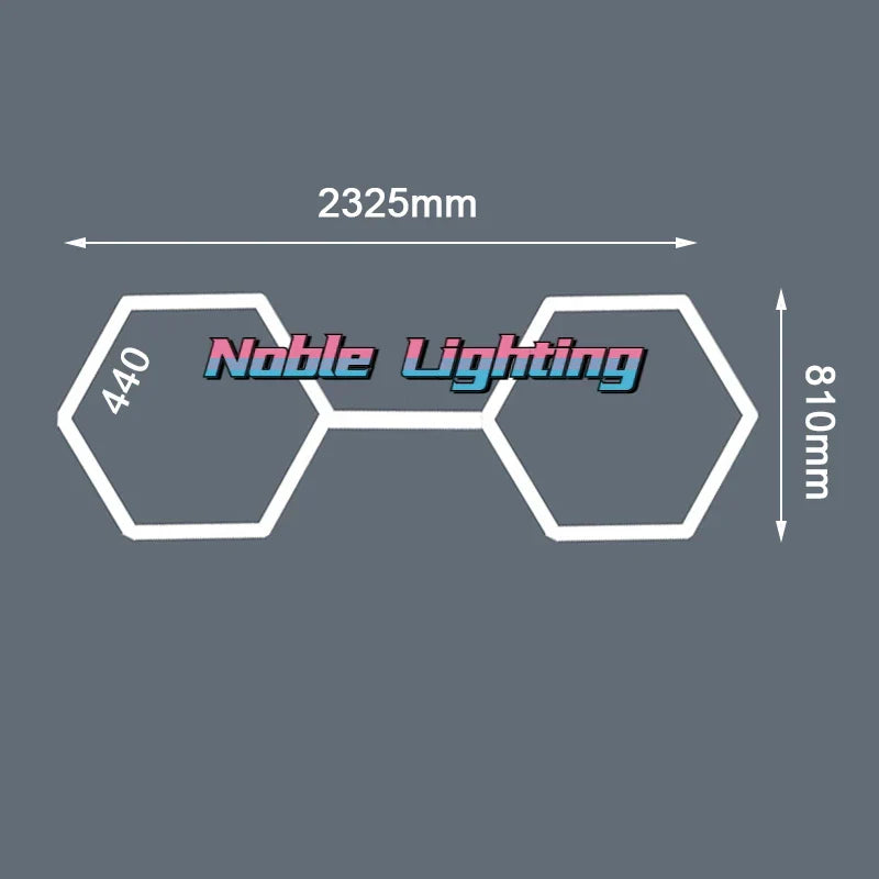 Hexagon LED Garage Ceiling Light for Auto Body Repair Workshop