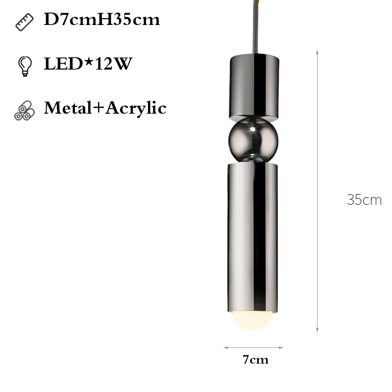 Modern Nordic Villa GU10 Pendant Lights Gold/Chrome/Black Metal Indoor Fixtures