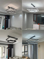 Square Chandelier LED Lamp - Nordic Modern Minimalist Light Luxury Fixture