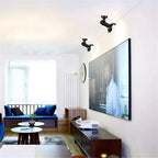 Industrial Ceiling Spotlight Lamp with Foldable Flippers for Hallway Art Light