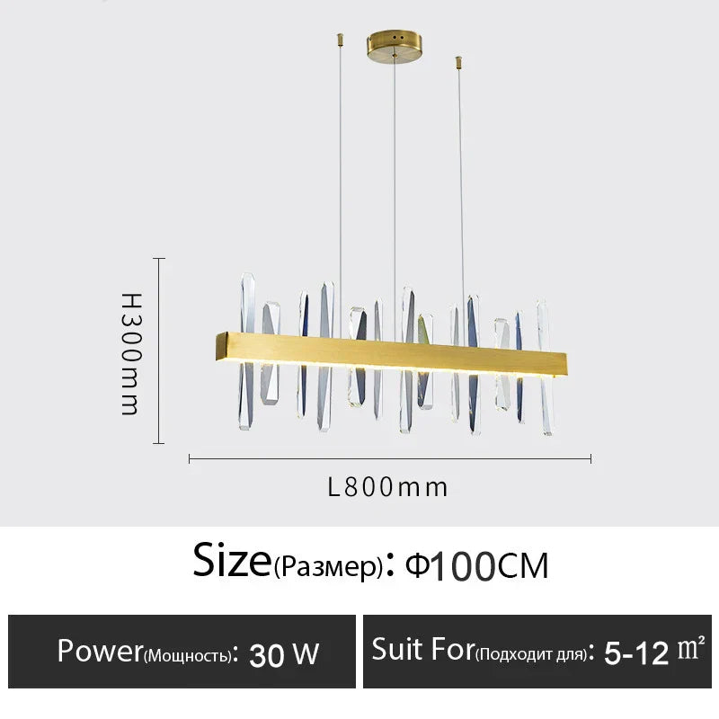 Luxury Crystal Dimmable Round Chandelier - Glossy LED Lighting