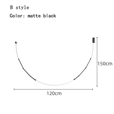 Linear Creative Chandelier: Nordic Italian Designer Modern Lighting for Living Room Lobby