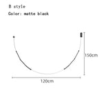 Linear Creative Chandelier: Nordic Italian Designer Modern Lighting for Living Room Lobby