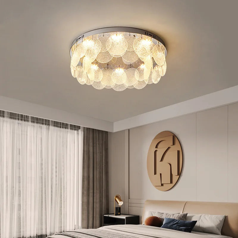 Modern Chrome Steel Ceiling Chandelier: Stylish LED Ceiling Lights for Living Room Décor