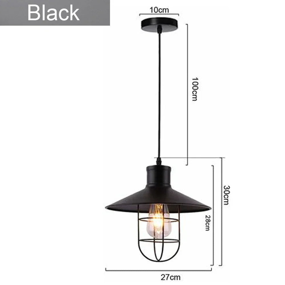 Industrial Loft Chandelier Pendant Lamp LED Edison Vintage Hanging Light