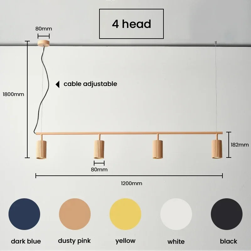 Nordic Macaron Led Chandelier Dining Pendant Lights for Living Room and Bar